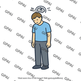 Depressed man