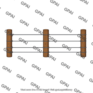 Wooden wire fence