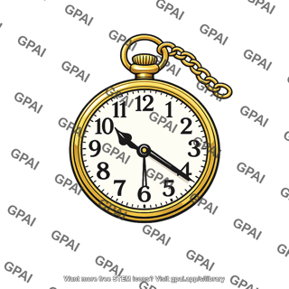 Gold pocket watch