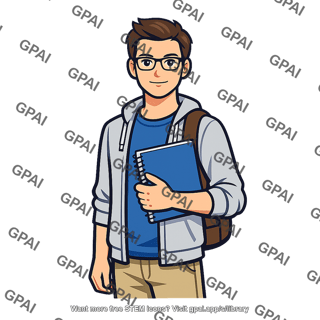 Student with notebook