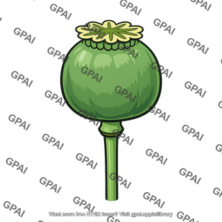 Opium poppy capsule