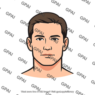 Man face straight
