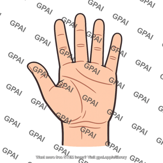 Hand palm forward