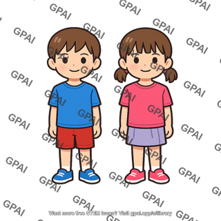 Twin child pair
