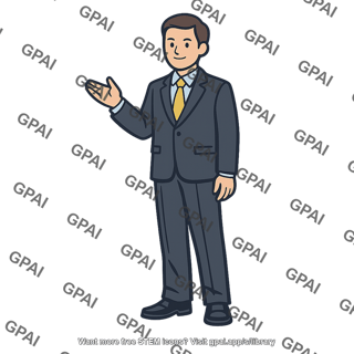 Businessman gesturing