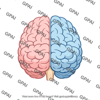 Brain lateralization diagram