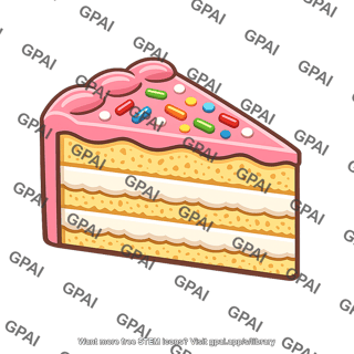 Birthday cake slice