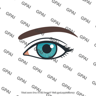 Human eye with eyebrow