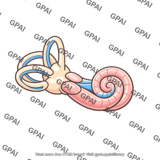 Inner ear blue tinted