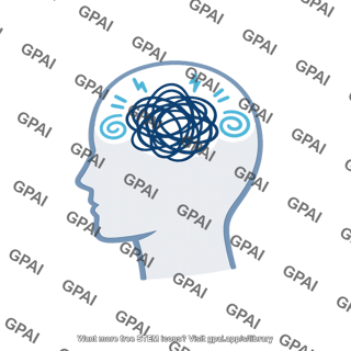 Mental illness head icon