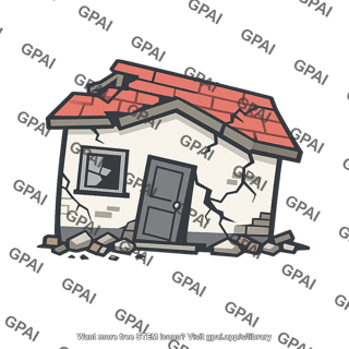 Natural disaster house damaged