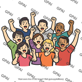 Cheering crowd