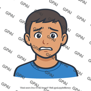 Anxious man face