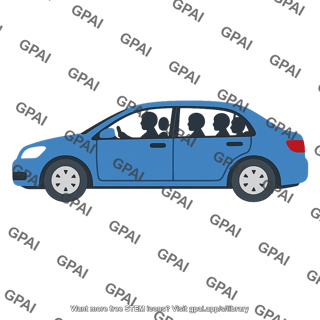 Car with passengers