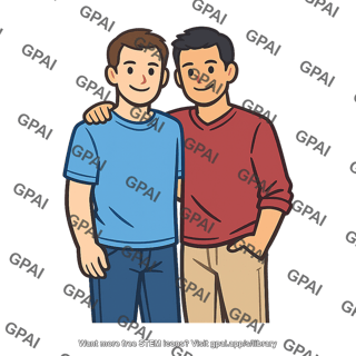 Adult couple homosexual male