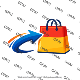 Shopping bag with arrow
