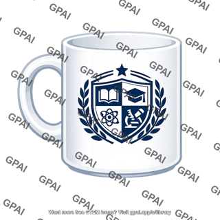 Coffee mug school logo