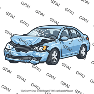 Crashed car