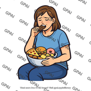 Woman binge eating disorder