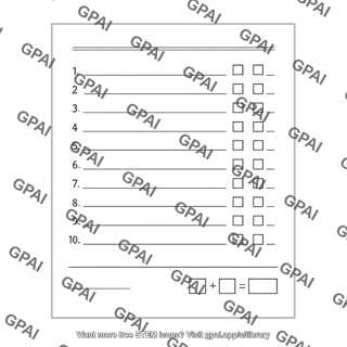 Generic worksheet template