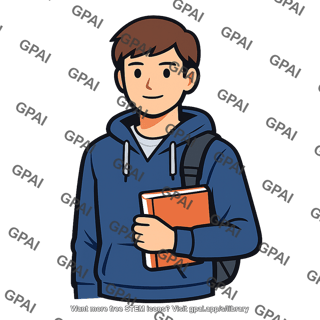 College student waist up