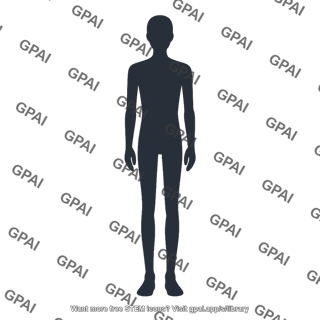 Thin person silhouette