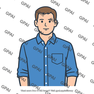 Man blue shirt