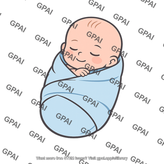 Swaddled newborn infant