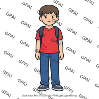 Schoolboy with backpack