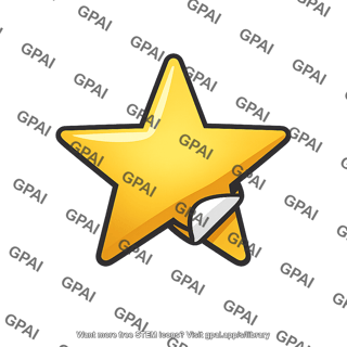 Gold star sticker