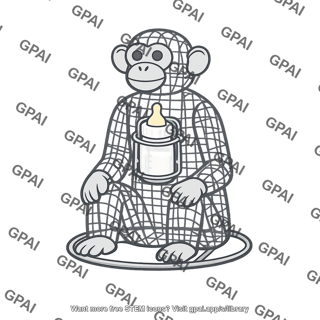 Wire mother with milk bottle