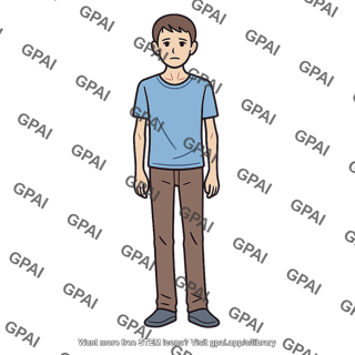 Slim man sad