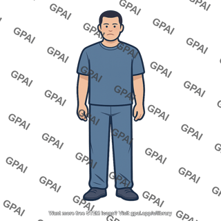 Man in institutional clothing