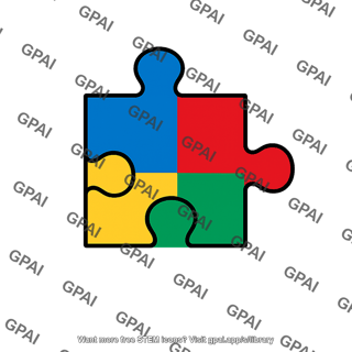 Multicolored puzzle piece