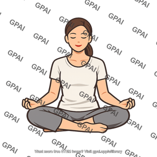 Meditating woman