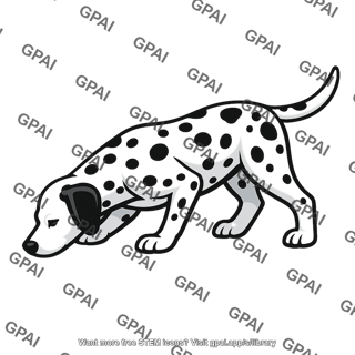 Dalmatian dog sniffing
