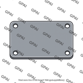 Rectangular metal plate