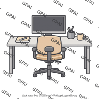 Office desk setup