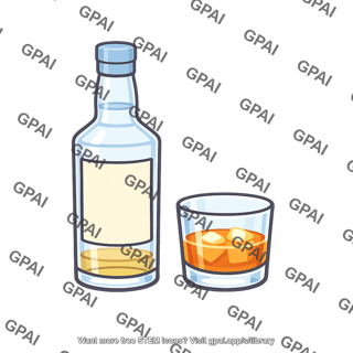Alcoholic drink with bottle