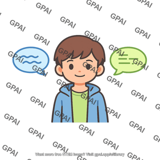 Child with speech bubbles