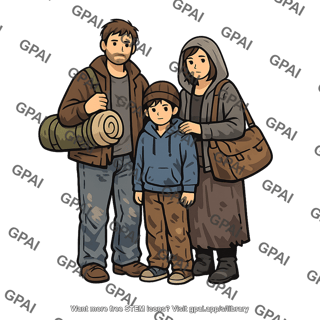 Homeless family