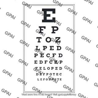 Adult visual acuity chart