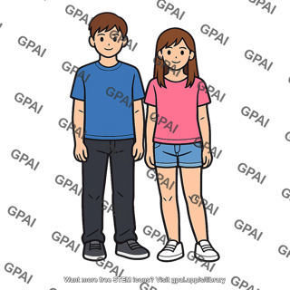 Adolescent sibling pair