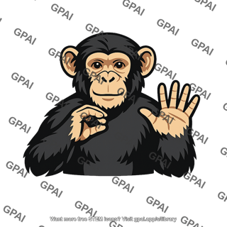 Chimpanzee signing