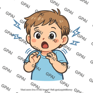 Child startled by loud noise
