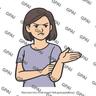 Woman dismissive gesture