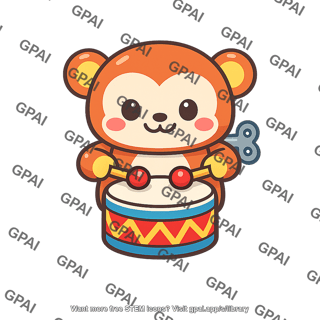 Toy animal drumming