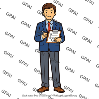 Salesperson full body