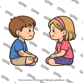 Children facing each other
