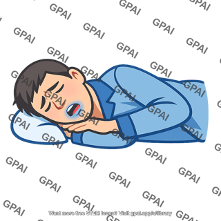 Sleeping person apneic